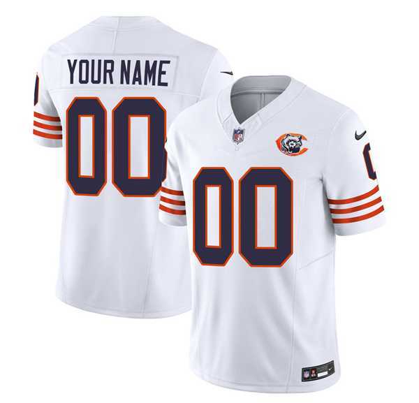 Men%27s Chicago Bears Active Player Custom 2023 F.U.S.E. White Throwback Limited Football Stitched Jersey->customized nfl jersey->Custom Jersey